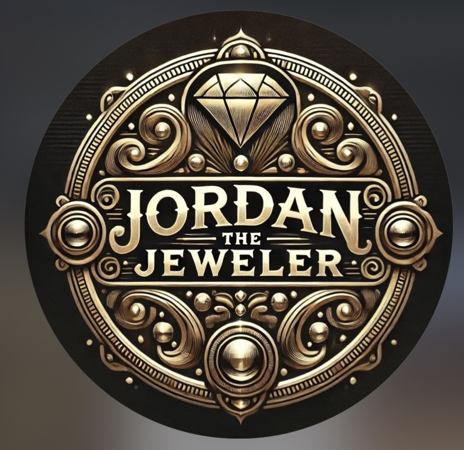 Jordan The Jeweler’s ornate circular gold logo